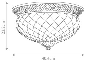 Plafonieră Hinkley HK-PLANT-F-L-PZ PLANTATION 3xE27/60W/230V bronz