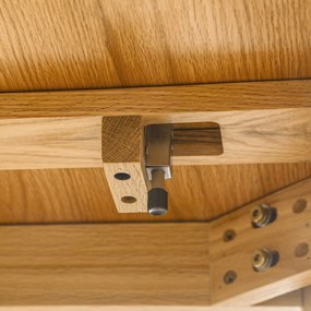 Masa de sufragerie HOMCOM pliabila de 130 cm pentru 4–6 persoane, Stejar | Aosom RO