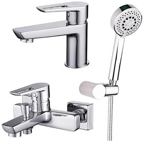 Set de cadă cu baterie + baterie de lavoar Cersanit S952-003 MILLE crom lucios