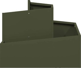 vidaXL Vază pentru Grădină Verde măsliniu 60 x 60 x 50 cm