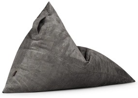 Fotoliu bean bag crem cu tapițerie din catifea reiată Razz – SLOWDOWN