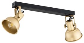 Aplica de perete / tavan cu 2 spoturi directionabile design modern Lenora auriu, negru