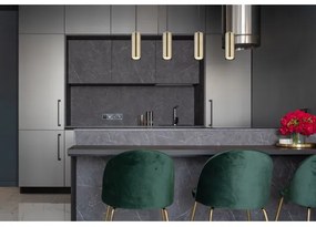 Lustră pe cablu ROBBY 4xGU10/35W/230V neagră/alamă Globo 57911-4HM