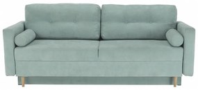 Canapea extensibilă, verde mentă textil Queens, AURELIA