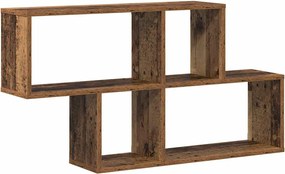 vidaXL Raft de perete cu raft Pe perete Maro Lemn compozit