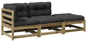 3295834 vidaXL Set mobilier de grădină cu perne, 5 piese, lemn de pin tratat