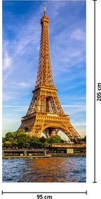 Fototapet pentru ușă - Tturnul Eiffel (95x205cm)