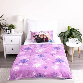 Lenjerie de pat pentru copii din bumbac pentru pătuț 100x135 cm Frozen "Purple" – Jerry Fabrics