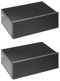HOMCOM Set 2 Noptiere Suspendate pentru Dormitor, Noptiere Moderne din Lemn cu Fixare pe Perete, 40x30x15cm, Negru | Aosom Romania