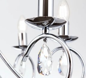 Candelabru 8 brate stil clasic cu cristale K9 Alessia crom