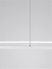 Lustra LED suspendata design modern circular TARQUIN D-100cm alba