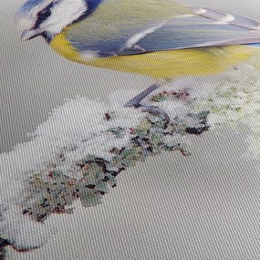 Tablou - Pițigoi (cu ceas) (90x30 cm)