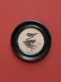 Tablou decorativ, cu rama din lemn de pin, aspect vintage, Turtledoves