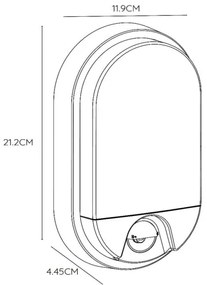 Aplică LED de exterior cu senzor Lucide 22864/10/30 HUPS LED/10W/230V IP54