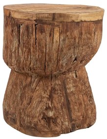 Masuta de cafea din lemn reciclat, 40 cm, aspect rustic