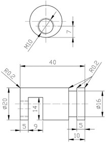 Cârlig negru mat suspendat din alamă – Sapho