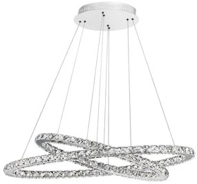 Lustra LED ovala cristal K9 Celine 85x42cm NVL-7403002