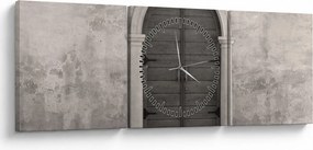 Tablou - Ușa misterioasă (cu ceas) (90x30 cm)