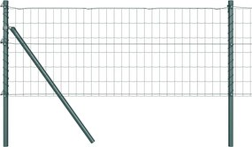 vidaXL Gard cu Stâlp Verde 0,8 x 25 m Oțel și PVC