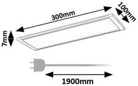 Corp de iluminat LED cu senzor pentru corpuri de bucătărie Rabalux 78021 TARELO LED/6W/230V