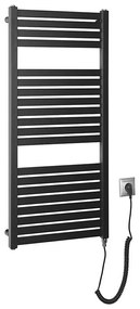 Radiator portprosop electric pentru baie Aqualine TONDI-E 300W/230V 97 cm negru mat