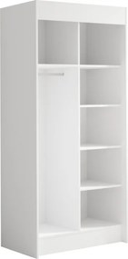 Dulap cu usi glisante 100x216 cm, Karien, ADRK Furniture (Culoare: Alb)