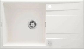 Chiuveta granit Deante Eridan 1 cuva cu picurator 50x86 cm alb