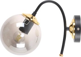 Aplică de perete negru-gri ø 15 cm Yoyo – Squid Lighting