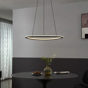 Lampă suspendată de design neagră cu 3 trepte de intensitate luminoasă - Organico