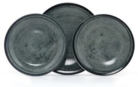 Set de veselă, 18 piese, din porțelan, albastru