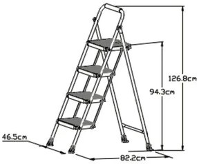 Lamart LT8098 scări Eurostep, 4 trepte