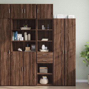 vidaXL Dulap depozitare slim stejar maro 45x42,5x225 cm lemn prelucrat