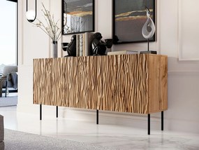 Dulap Lomaller 152 (Stejar wotan + Negru) . 1105934