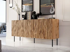 Dulap Lomaller 152 (Stejar wotan + Negru) . 1105934