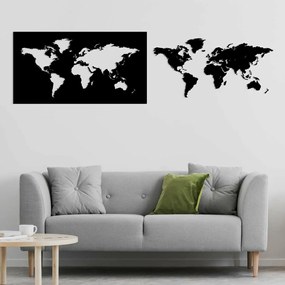 DUBLEZ | Harta lumii din lemn 2 în 1 - decorațiune și hartă 3D