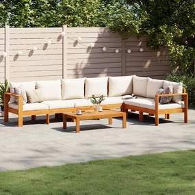 3214850 vidaXL Set de canapele de grădină cu perne, 5 buc., lemn masiv acacia