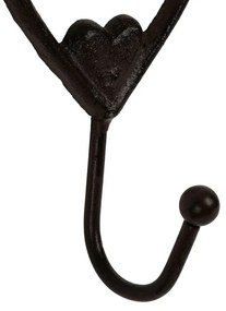 Cuier din fonta, cu model, 1 carlig, Fauvette Brown