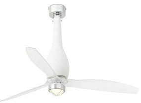 Lustra cu Ventilator si telecomanda ETERFAN M LED alb mat/transparent