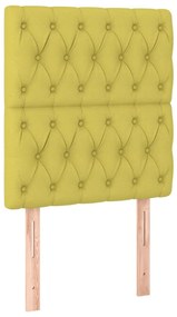 Pat box spring cu saltea, verde, 80x200 cm, textil Verde, 80 x 200 cm, Design cu nasturi