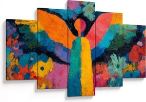 Tablou - Înger abstract cu flori (150x105 cm)