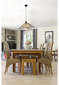 Pendul pe cablu FUME 1xE27/40W/230V Ø 45 cm negru/bej