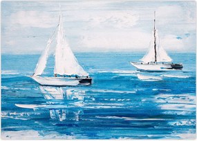 Tablou - Pictură yacht pe mare (70x50 cm)