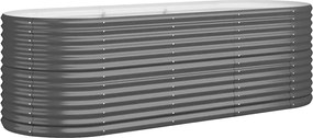 vidaXL Strat înălțat grădină 224x80x68 cm oțel galvanizat