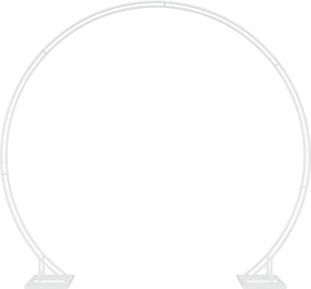 vidaXL Arc de nuntă Alb 220 x 45 x 200 cm Oțel