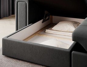 Coltar extensibil reversibil 3 locuri ELTAP, Blenvi, 260x150x82 cm, lemn/poliester, gri antracit