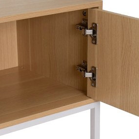 Comodă TV în culoare naturală cu aspect de lemn de stejar 120x45x40 cm Mid-Lines – Casa Selección