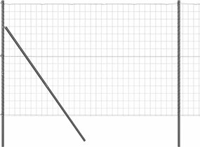 vidaXL Gard cu Stâlp Gri 1,6 x 10 m Oțel și PVC