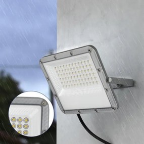 Proiector LED exterior 100 W, 230 V, 4500 K, IP65, gri