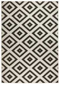 Covor adecvat pentru exterior NORTHRUGS Malta, 80 x 150 cm, negru - crem