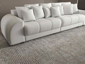 Canapea extensibilă dumonde cu 2 lăzi de depozitare si sezut confortabil din spuma high-density, Verona Euphoria Ivory 310x100 cm